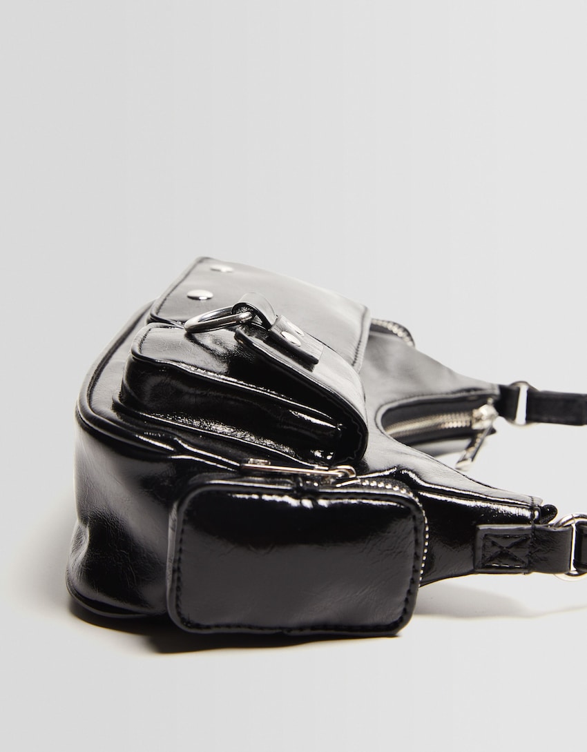 ショルダーバッグ・ポシェット IONSEOUL Multi leather pocket shoulder bag JE020 Multi-pocket shoulder bag